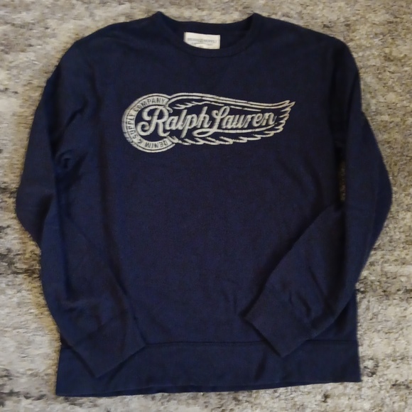(2)men's szXL sweaters.. RockSmith & Ralph Lauren brand.. grey/navyblue - Picture 9 of 11